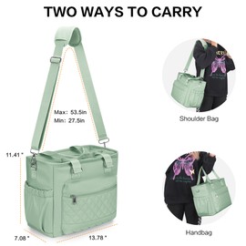 LGAG 16L Large Insulated Lunch Bag for Women, Waterproof Leak proof Lunch Box, Lightweight Stylish Lunch Tote Bag for Work, Sports, Picnics, Black