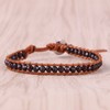 KELITCH Evil Eye Bracelets Crystal Beads Wrap Bracelets Stackable Leather