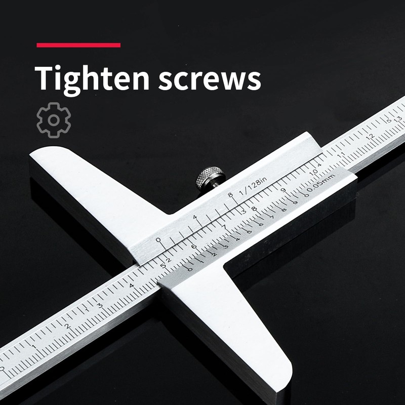 0-150mm Depth Vernier Caliper Micrometer Measuring Tool, 0.02mm Resolution,Carbonsteel Caliper