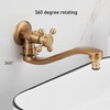 S Spout Antique Wall Mounted Faucet Single Cold Anti Freeze