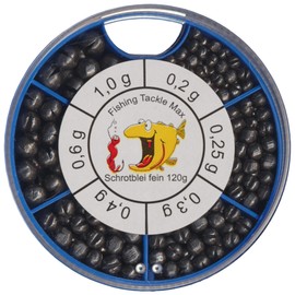 Split Shot Sinker Assortment for Fein – 120g in Practical Rotating tub