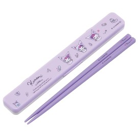Skater ABC3AG Sanrio Chromi Watercolor Cosmetics Chopsticks & Chopsticks Case Set, 7.1 inches (18 cm), Made in Japan, Antibacterial Silver Ion Ag+