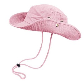 Bucket Hat Hiking Fishing Wide Brim UV Sun Protection Safari Unisex Boonie (Pink, Large/X-Large)