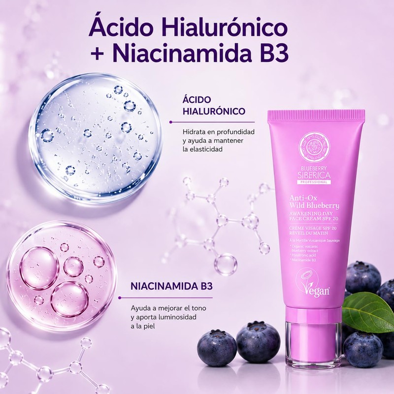 Natura Siberica Anti-OX Wild Blueberry. Awakening day face cream