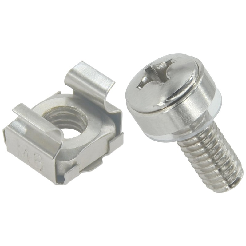 40 Sets M6 Mount Cage Nuts screws,Rack Mounting Bolts for