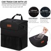 Vankor Vankor Car Trash Can for Car Cute, Car Trash Bag Bin Hanging Waterproof Automotive Car Garbage Cans Leak Proof Vehicle Trash Can Black