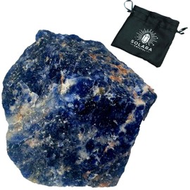 Solara Crystal | Raw Healing Crystals – Natural Amethyst, Quartz, Citrine & More | Chakra Balancing, Meditation, Energy Cleansing, Spiritual Decor, Gift Bag Included (Sodalite)