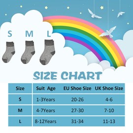 GENTABY Kids Winter Socks for Boys Girls Warm Socks Toddler Boot Skiing Thermal Thick Socks - 5 Pairs High Elastic Socks for 4-7 Years Kids