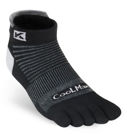 COOLMAX CORE Cushioned Running Toe Socks | Men’s 4-7, Women’s 5-8 | 3 Pairs