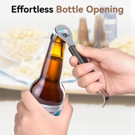 Anyongora 2-Pack Can Punch Opener with Non-Slip Handle, Dual Stainless Steel Beer Bottle and Can Openers, Rust-Resistant and Compact, for Kitchen, Bar, Camping