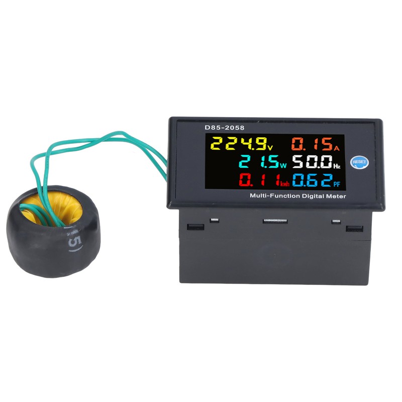 Power Monitor Single Phase LCD Digital Display Voltage Current Meter