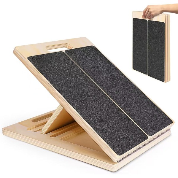 Liopus Slant Board for Calf Stretching Adjustable Portable Wooden Incline