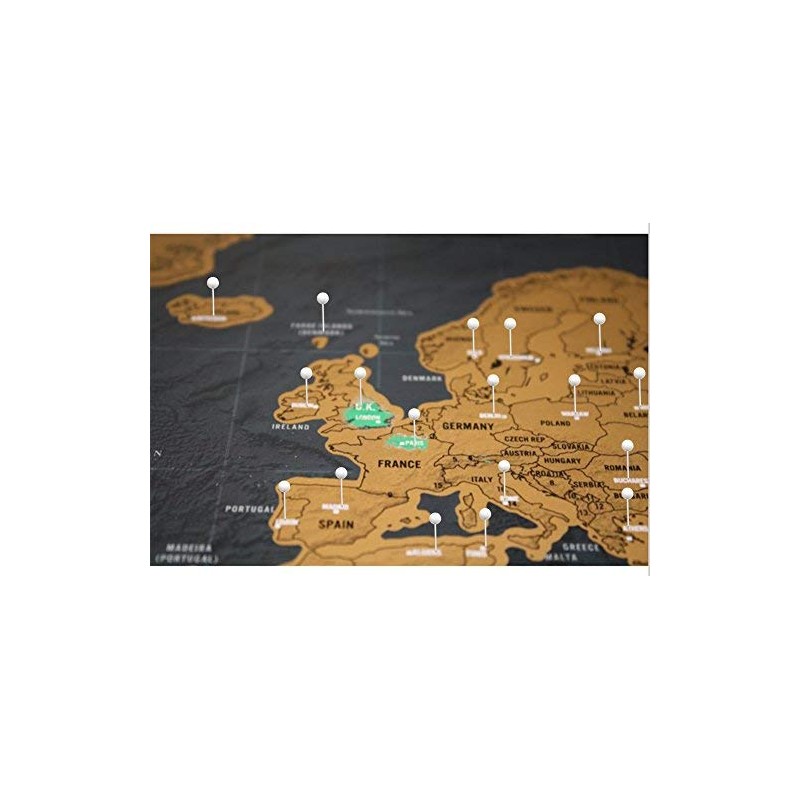 AnMiao Star 200 PCS 1/8 Inch Map Tacks (White)