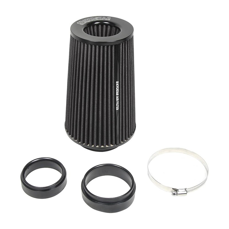 Universal 3/3.5/4" (75/89/100mm) High-Flow Air Filter, Reusable Cone Cold Air