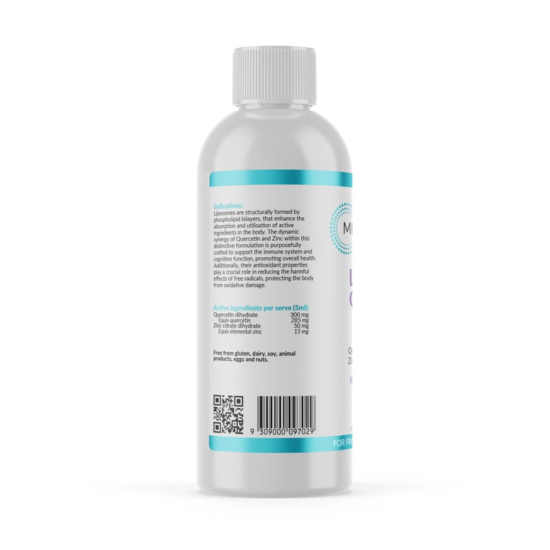 Liposomal Quercetin & Zinc Supplement 200ml Oral Liquid – Advanced