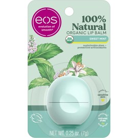 eos Organic Lip Balm Sphere - Sweet Mint | Certified Organic & 100% Natural | 0.25 oz.