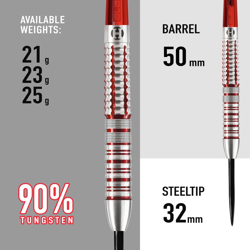 Harrows Damon Heta 'Series 2' 90% Tungsten Steel Tip Darts