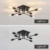 ASGYISA 8-Lights Semi Flush Mount Ceiling Light Fixture Modern Metal