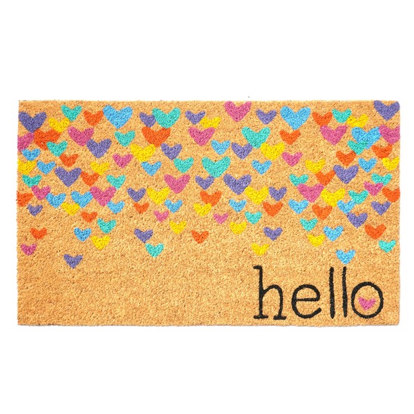 Calloway Mills Colorful Hearts Doormat 17" x 29"