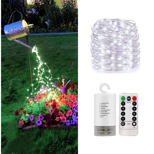 ZNYCYE 2 piezas 200 luces LED impermeables de cascada, 10