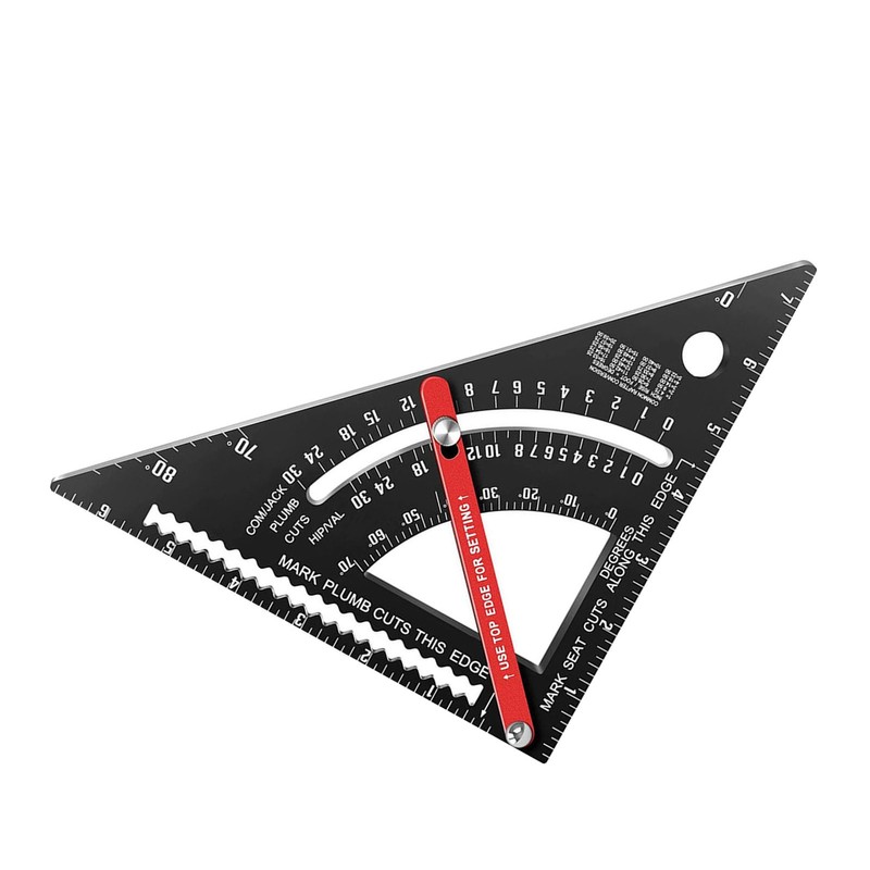 Adjustable Triangle Rafter Square, Aluminium Carpenter Square with Easy Angle