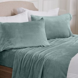 NY Loft Ultra Soft Micro Fleece Sheets Set with Extra Deep Pockets | Extra Soft Velvet Fleece Sheet Set | Super Plush Polar Fleece | Velvet Plush Cozy Warmth | Tribeca Collection (Full, Stormy Sea)