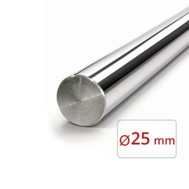 Magister Hydraulics Chrome Plated Steel Rod - 25 mm Dia x 12" length shaft, 1045 steel bar