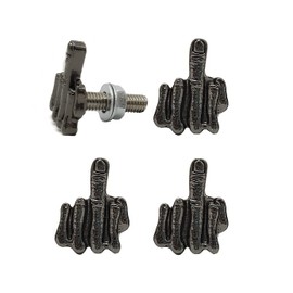 License Plate Bolts, 4 pcs Stainless Steel License Plate Screw for Motorcycle Chopper Car Tag Frame Windshield Trim (Black)
