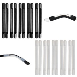 10 pares Almohadillas para Gafas, Puntas de Silicona Antideslizantes Retenedoras para las Orejas Piezas de la Manga de Gafas Puntas de las Patillas, No Irrita la Skin para las Patillas de Finas