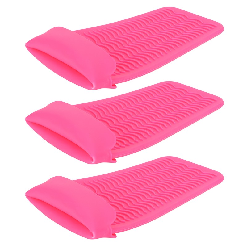 3Pcs Silicone Insulation Cover Heat Resistant Pouch for Hair Straightener