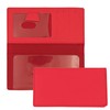 Red Smooth Leather Checkbook Cover for Top Tear Personal Checks