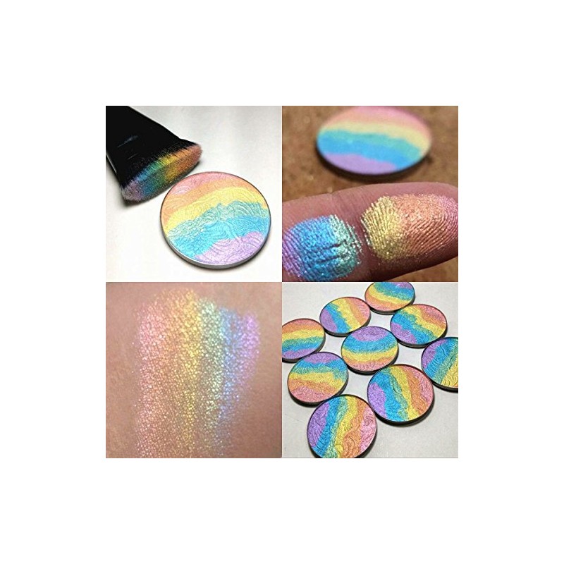 Miss Pouty Rainbow Prism Shimmer Highlighter Blusher Eyeshadow Shimmer Powder