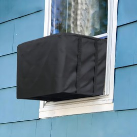 Demao AC Covers for Outside, Air Conditioner Cover for Outside Window AC Unit, 600D Oxford Heavy Duty Waterproof Dustproof Window Air Conditioner Cover(17Wx12Dx13H)