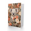 Artery8 Thank You Greeting Card Cute Happy Koala in Flowers