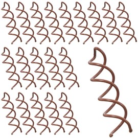 20PCS Spiral Hair Pins, Spin Pins Spiral Bobby Pins Non-Scratch Round Clip Bun Twist Stylish Bun Bobby Pins, Spin Pins for Hair Twist Screw Hair Pin for Girls Women Hair Style DIY(Brown)