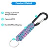 AWSMORE 2 Pieces Paracord Keychain with Carabiner,Lanyard Clip for Keys