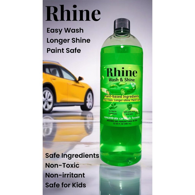 Plant-based Eco-friendly Car Wash Soap, Non-Toxic, Moderate-Foam Concentrated Professional Car