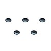 Set of 5, Chawanmushi Lid, Black, 2.4 inches (62 mm)