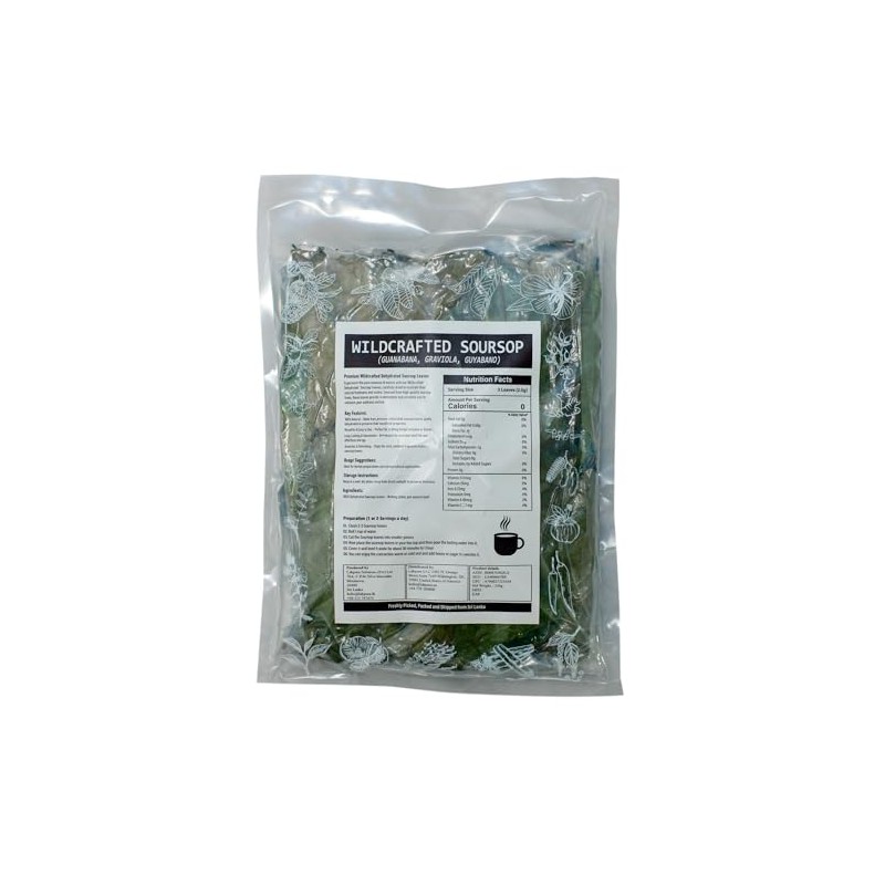 Purelife Herbs® Wildcrafted Soursop (Guanabana, Graviola, Guyabano) Dehydrated 1000 Leaves