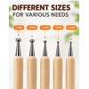 5-Piece Double-Ended Ball Stylus Set for Clay and Pottery