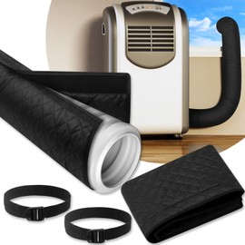Outus 2 Pcs Air Conditioner Hose Cover Wrap - Ac Hose Duct Vent Cover Sleeve Insulated Cover for Portable Ac for 5" & 5.9" Diameter Exhaust Hoses Tube (Black)