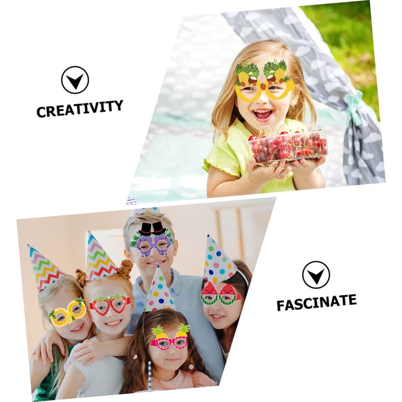 Sosoport 3sets Summer Fruit Glasses for Fun Party Photo Booth