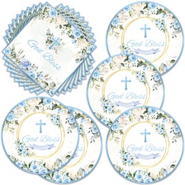 40pcsParty Tableware Decorations,Summer Mediterranean Decorations for Birthday Baby Shower Decoration Party Favor Supplies (god)