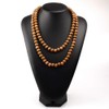 Indian Long Wood Necklace for Women Africa Wooden Pray Bead
