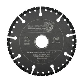 EDW Professional Diamond Cutting Disc 125 mm for Cutting Plastic Wood Metal GRP Carbon Glass and Washed Concrete Resque Diamond Cutting Disc with Extremely Low Sparks