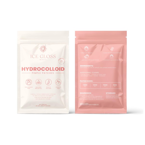 ICE GLOSS Hydrocolloid Pimple Patches – 30 Acne Spot Dots