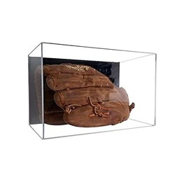 Generic Baseball Glove Display Case Acrylic Wall Mounting UV Protecting, Clear, Black