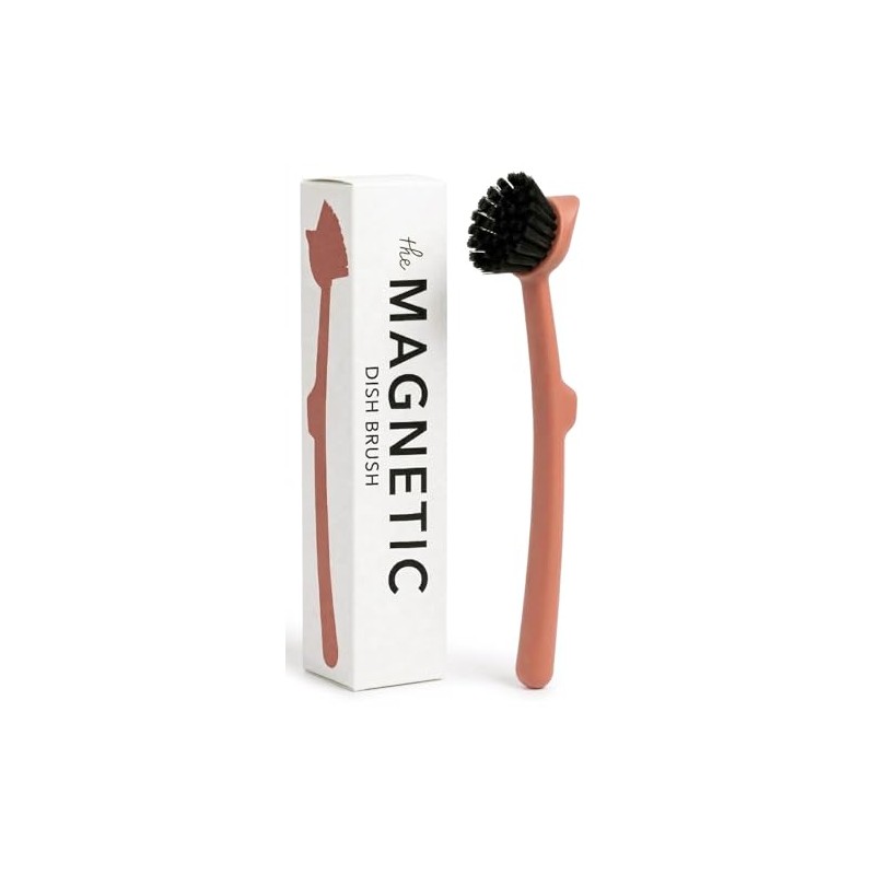 Earth & Mango Magnetic Dish Brush & Scraper, Snaps to