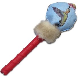Shamans Market Rawhide Hummingbird Rattle