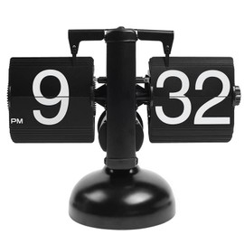 Rolling Alarm Clock Auto Flip Digital Clock Home Decors Retro Flip Clock Flip Internal Gear Operated for Home Office School Hotel